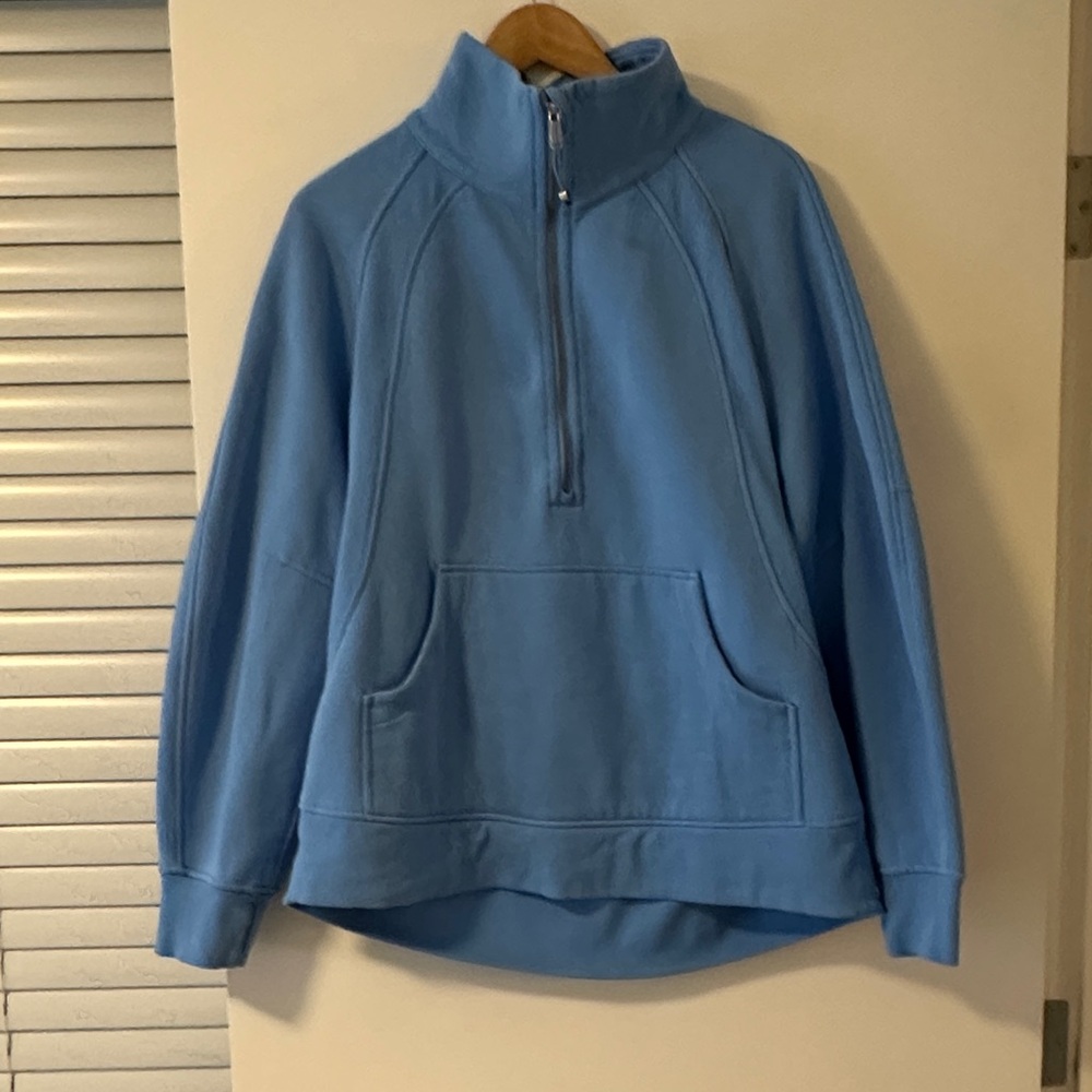 Lululemon Scuba in Aero  Blue Zip-Up Sweater